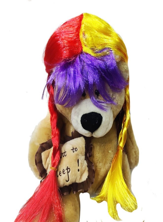 ARTBOX Coloured Braided Hair Wig for Ladies Teenagers and Kids Free Size, Best for Holi and Stage Drama Show - Image 4